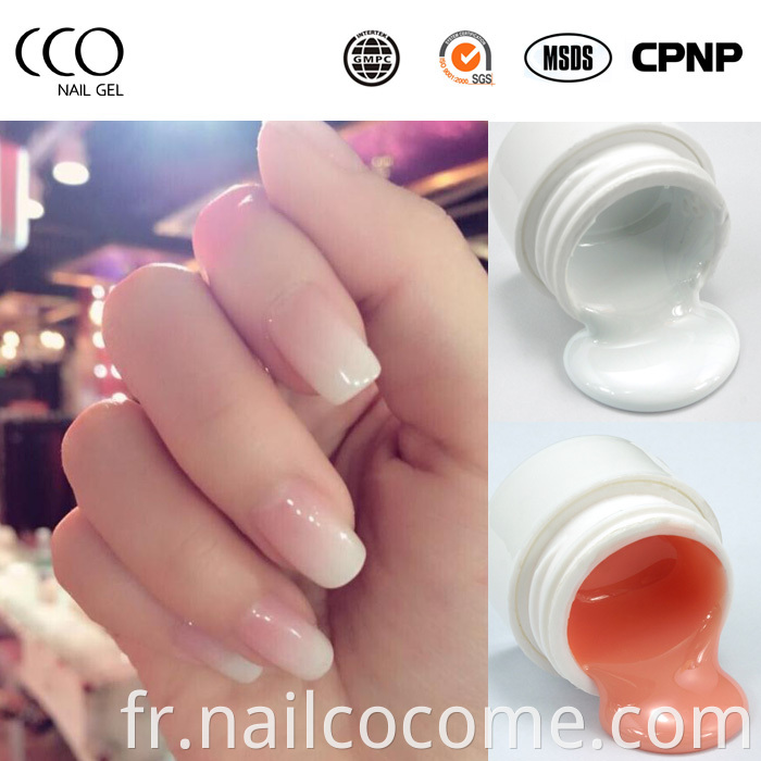 CCO Factory Color 1kg OEM No Foret Off UV Color Gel Builder Extension Nail Gel